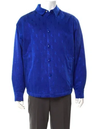 Pre-owned Kith Printed Long Sleeve Shirt In Blue