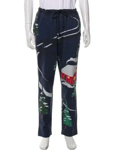 Pre-owned Kith Printed Lounge Bottoms In Blue