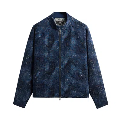 Pre-owned Kith Printed Mesh Applique Eddy Jacket 'layer' | Blue | Men's Size Xxl