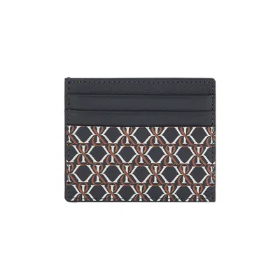 Pre-owned Kith Printed Monogram Card Holder 'nocturnal' | Blue | Men's Size Onesize