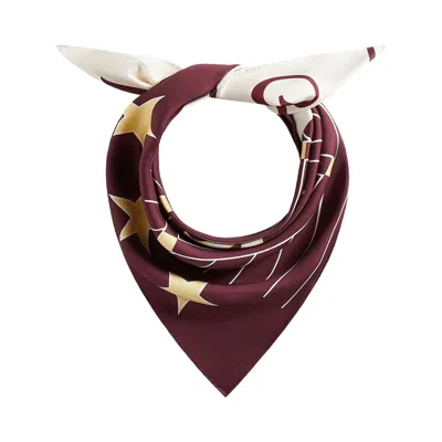 Pre-owned Kith Printed Silk Scarf 'magma' | Red | Men's Size Onesize