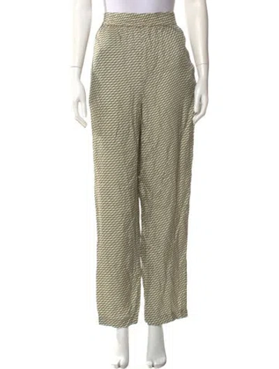 Pre-owned Kith Printed Straight Leg Pants In Green
