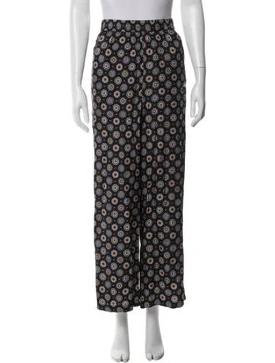 Pre-owned Kith Printed Wide Leg Pants In Blue