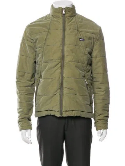 Pre-owned Kith Puffer Coat In Green