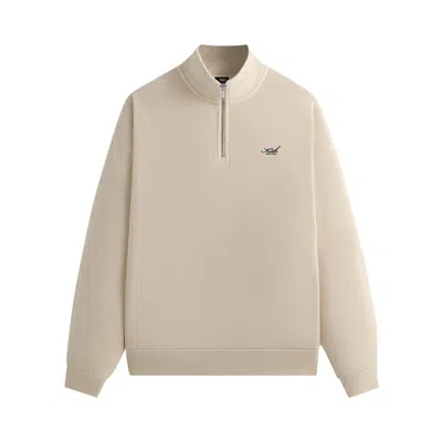 Pre-owned Kith Quarter Zip Nelson Pullover 'rye' | Tan | Men's Size S In Brown