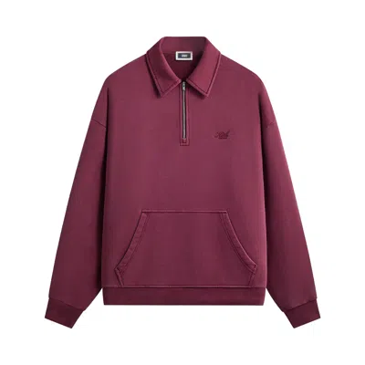 Pre-owned Kith Quarter Zip Popover Sweatshirt 'essence' | Red | Men's Size Xl