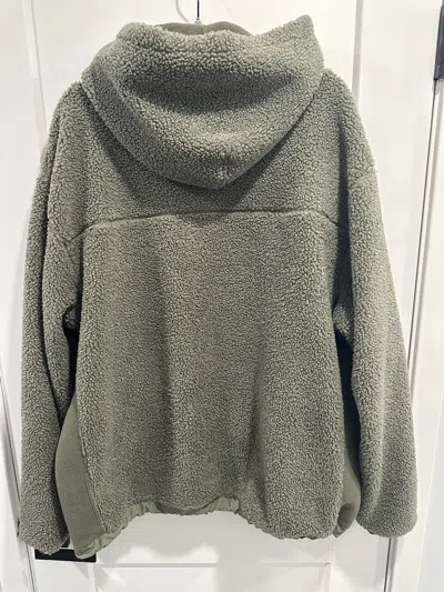 Pre-owned Kith Quarter-zip Sherpa In Green