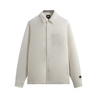 Pre-owned Kith Quilted Interlock Ginza Shirt 'sandrift' | Cream | Men's Size Xl In White