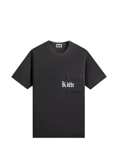 Kith Quinn Logo-print T-shirt In Black