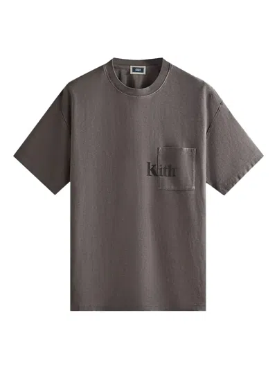 Kith Quinn Pocket-detail T-shirt In Gray