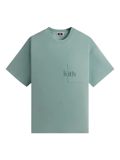 Kith Quinn Pocket-logo T-shirt In Green