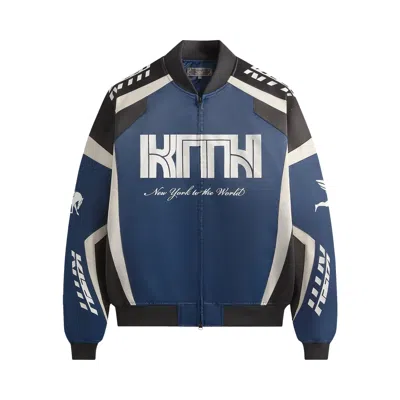 Pre-owned Kith Racing Nylon Bomber Jacket 'meter' | Blue | Men's Size Xl