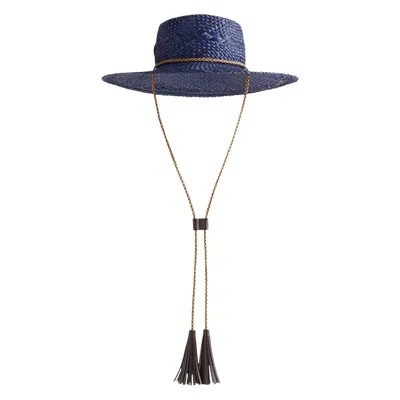 Pre-owned Kith Raffia Traveler's Hat 'nocturnal' | Blue | Men's Size Onesize