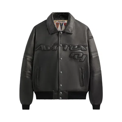Pre-owned Kith Records For Avirex Legend Bomber Jacket 'black' | Men's Size L