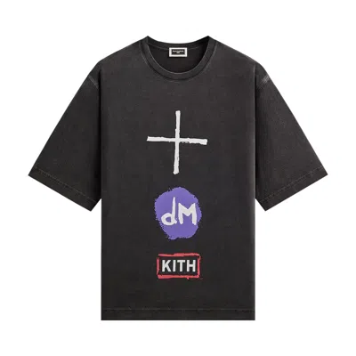 Pre-owned Kith Records For Depeche Mode Devotional Tour Vintage Alex Tee 'black' | Men's Size M