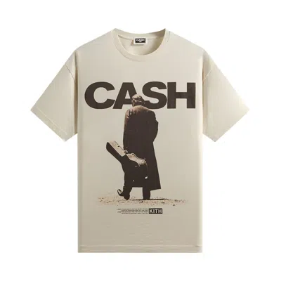 Pre-owned Kith Records For Johnny Cash Solo Desert Vintage Tee 'muslin' | Cream | Men's Size Xs