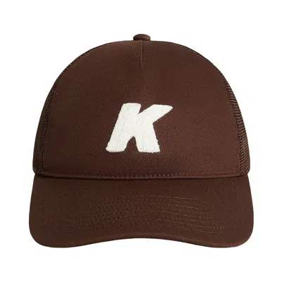 Pre-owned Kith Relaxed Twill Nolan Trucker Hat 'kindling' | Brown | Men's Size Onesize