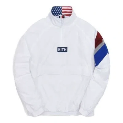 Kith Retro Quarter Zip Track Jacket 'white'