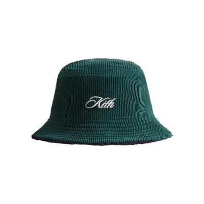 Pre-owned Kith Reversible Bucket Hat 'stadium' | Green | Men's Size Onesize