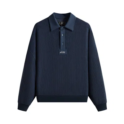 Pre-owned Kith Rib Stitch Ronin Henley Sweater 'mystery' | Black | Men's Size Xxl