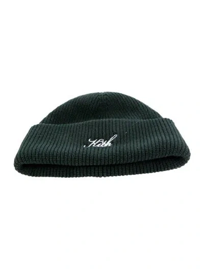 Pre-owned Kith Ribbed Winter Beanie In Green