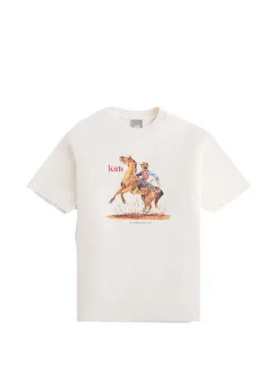 Kith Rodeo Print T-shirt In White