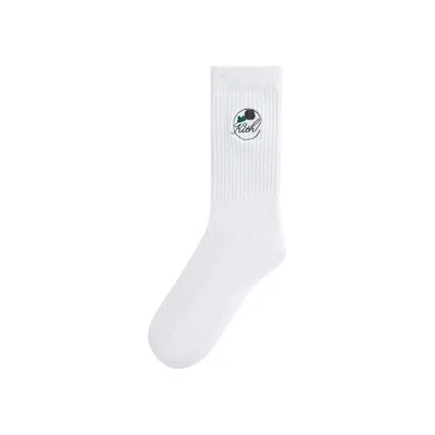 Pre-owned Kith Rose Script Cotton Crew Socks 'white' | Men's Size Onesize