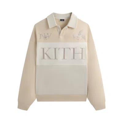 Pre-owned Kith Rugby Nelson Collared Pullover 'veil' | Yellow | Men's Size Xxl