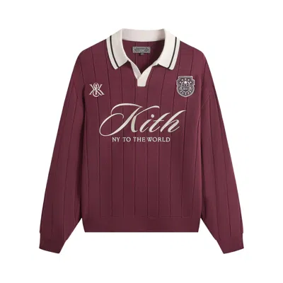 Pre-owned Kith Rugby Pullover Sweater 'essence' | Red | Men's Size Xl