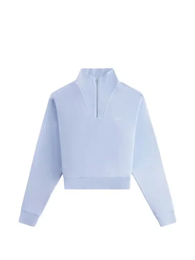 Kith Ryder Quarter-zip Sweater In Blue