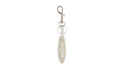 Pre-owned Kith Sag Harbor Surfboard Keyring In Canvas In Brown