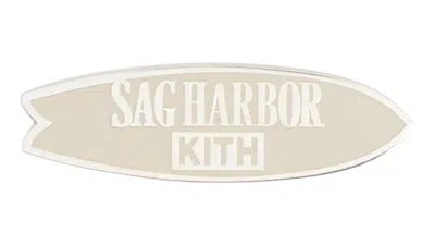 Pre-owned Kith Sag Harbor Surfboard Pin In Canvas In Brown