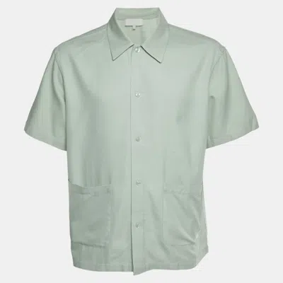 Pre-owned Kith Sage Green Cotton Blend Boxy Collared Overshirt L
