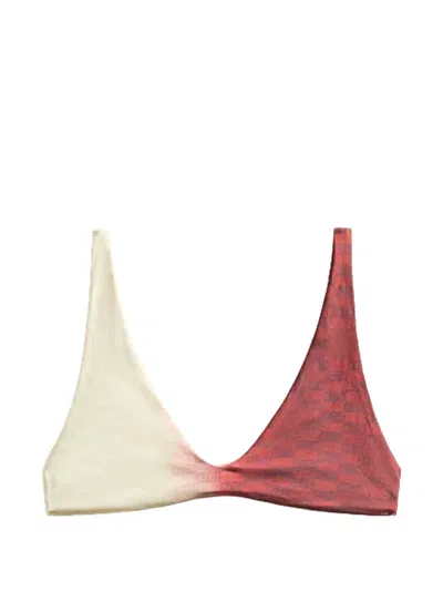 Kith Sana Ombre-effect Bikini Top In 레드