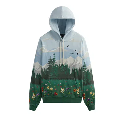 Pre-owned Kith Scenic Fleece Nelson Hoodie 'larimar' | Multi-color | Men's Size M