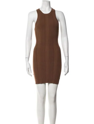 Pre-owned Kith Scoop Neck Mini Dress In Neutrals