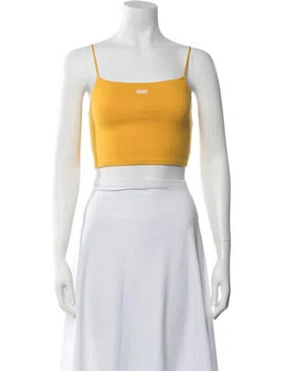 Pre-owned Kith Scoop Neck Sleeveless Crop Top In Black