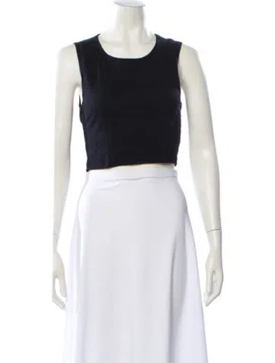 Pre-owned Kith Scoop Neck Sleeveless Crop Top In Blue