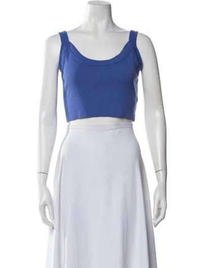 Pre-owned Kith Scoop Neck Sleeveless Crop Top In Grey