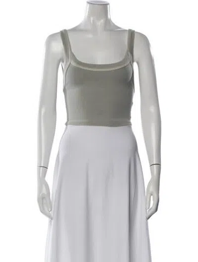 Pre-owned Kith Scoop Neck Sleeveless Crop Top In Grey