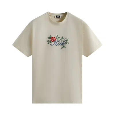 Pre-owned Kith Script Needlepoint Tee 'sandrift' | Cream | Men's Size Xxl