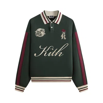 Pre-owned Kith Script Nelson Collared Pullover 'stadium' | Green | Men's Size Xl