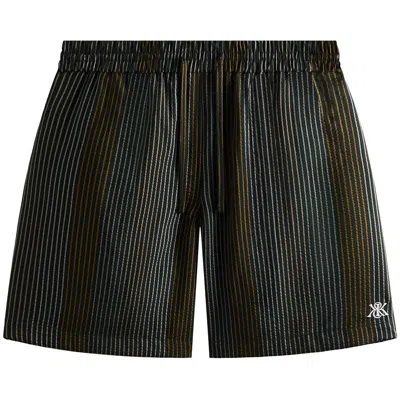 Pre-owned Kith Seersucker Lewis Short 'stadium' | Green | Men's Size Xl