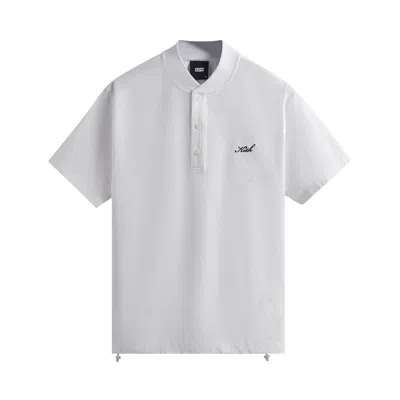Pre-owned Kith Seersucker Pearson Henley Pullover 'white' | Men's Size S