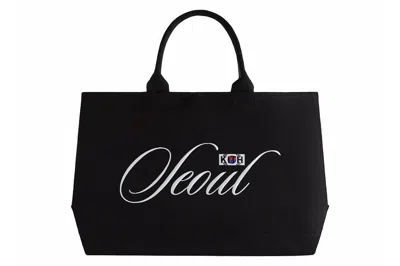 Pre-owned Kith Seoul Canvas Tote Bag Black