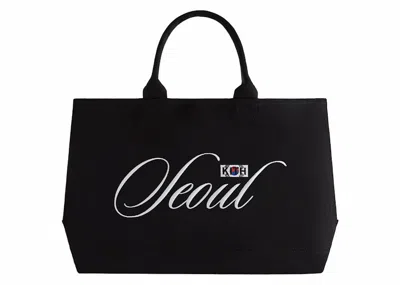 Pre-owned Kith Seoul Canvas Tote Bag In Black