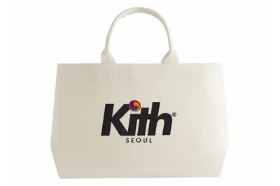 Pre-owned Kith Seoul Spiral Canvas Tote Bag Sandrift