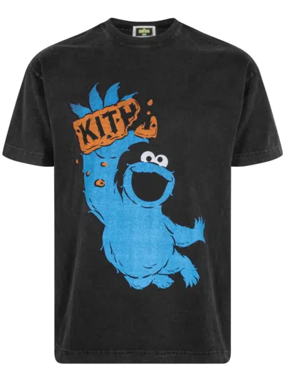 Kith Sesame Street Cookie Monster "black" T-shirt In 黑色