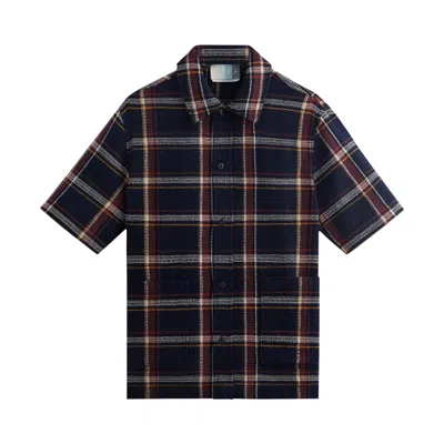 Pre-owned Kith Shadow Plaid Boxy Collared Overshirt 'nocturnal' | Multi-color | Men's Size M