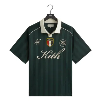 Kith Shadow Stripe Marcel Soccer Top 'stadium' In Green